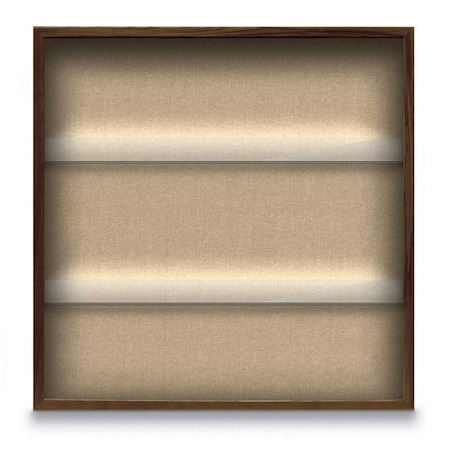 United Visual Products Outdoor Enclosed Combo Board, 48"x36", Satin Frame/Black Porc & Rubber UVCB4836OD-BLKPORC-RUBBER